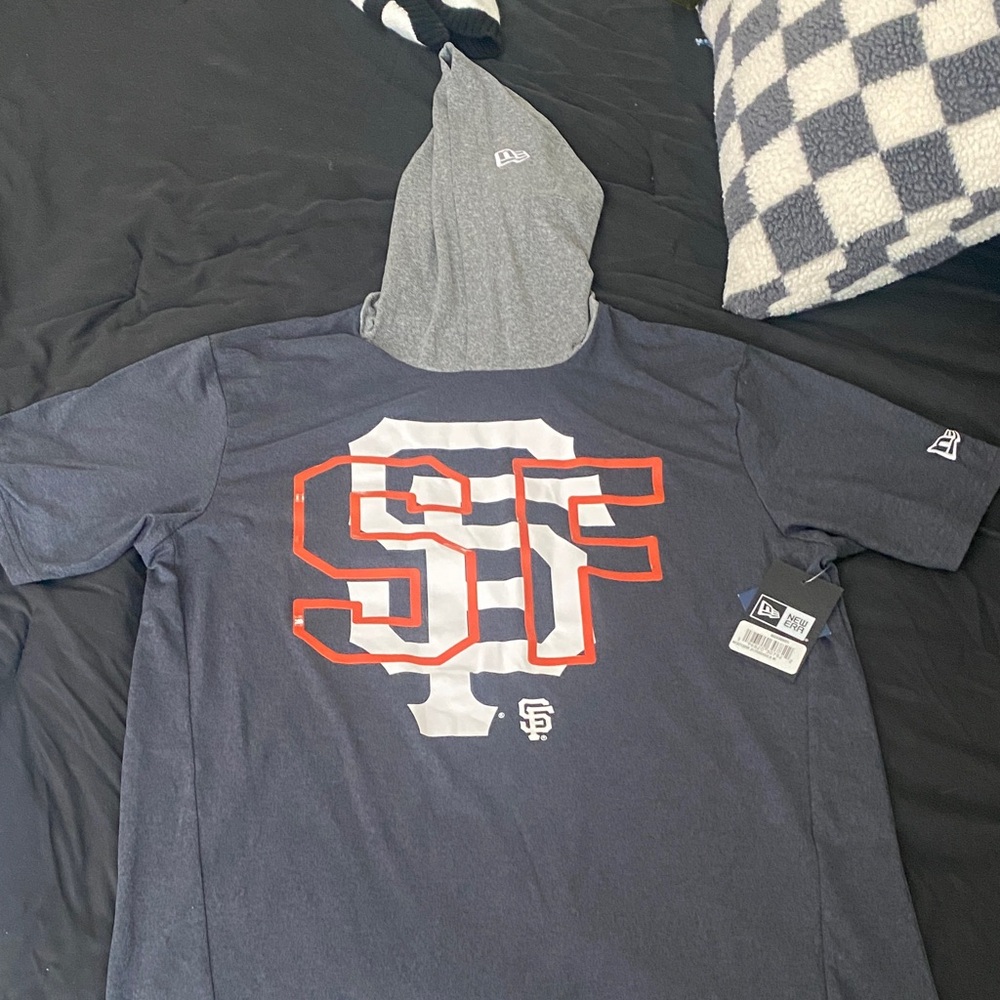 New Era Navy and Gray SF Hoodie Tee